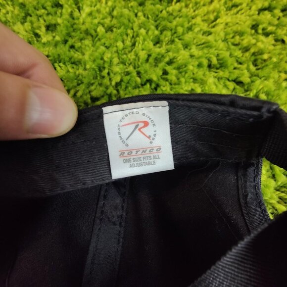 'Rothco' military utility black strapback cap - Picture 3 of 3